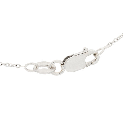 Roberto Coin 18K White Gold Diamond Small Tiny Treasures Circle Pendant Necklace 4 of 4