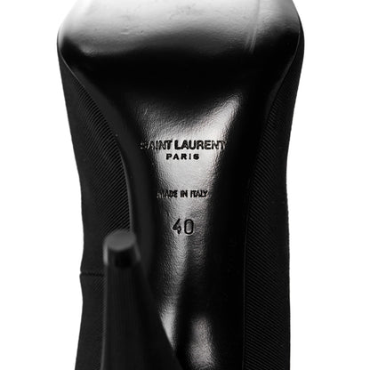 Saint Laurent Calfskin Bow Anais Pumps 40 Black 6 of 10