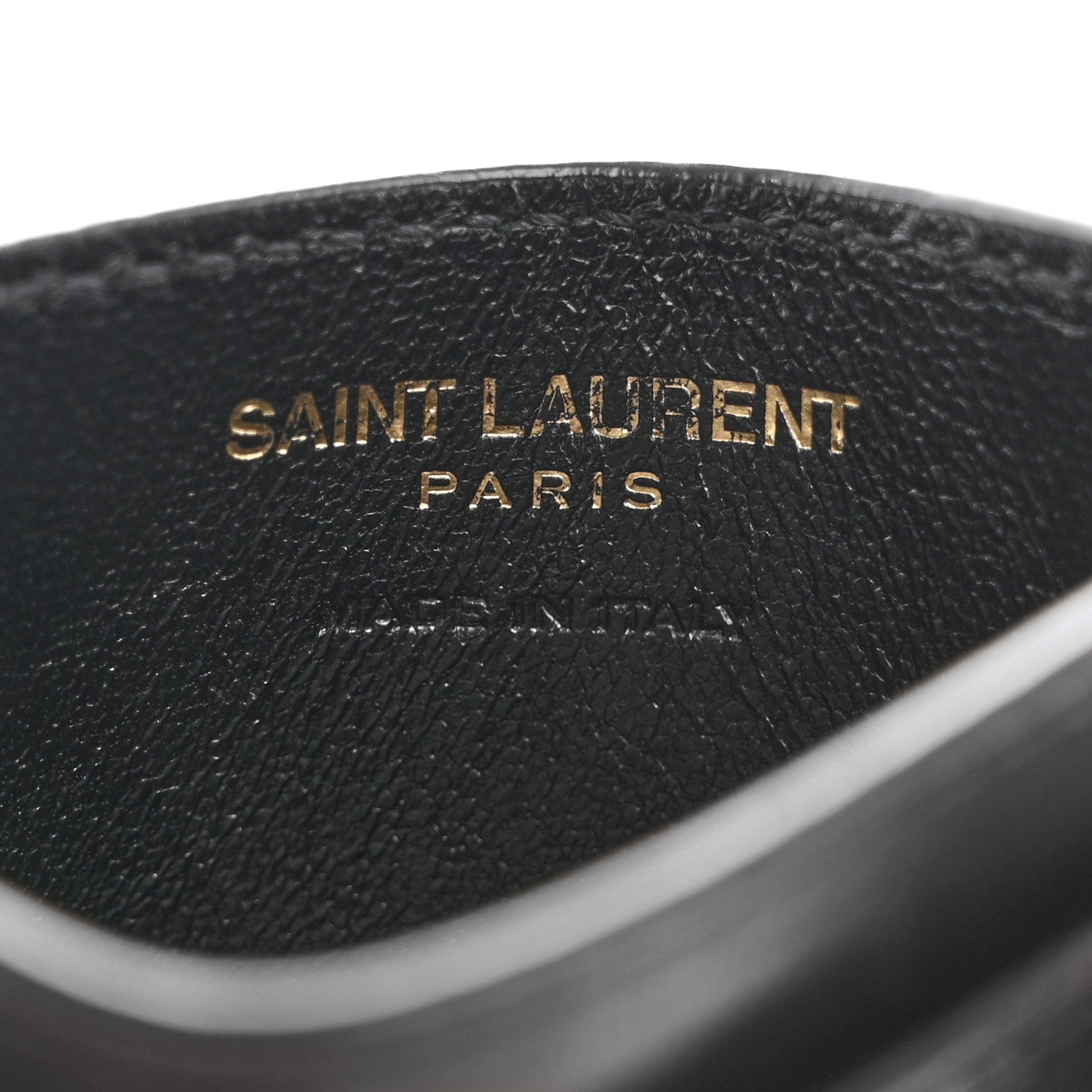 Saint Laurent Lambskin Quilted Gaby Credit Card Case Black 6 of 12