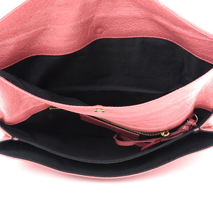 Balenciaga Agneau Giant 12 Gold Hardware Envelope Clutch Rose Bonbon 5 of 7
