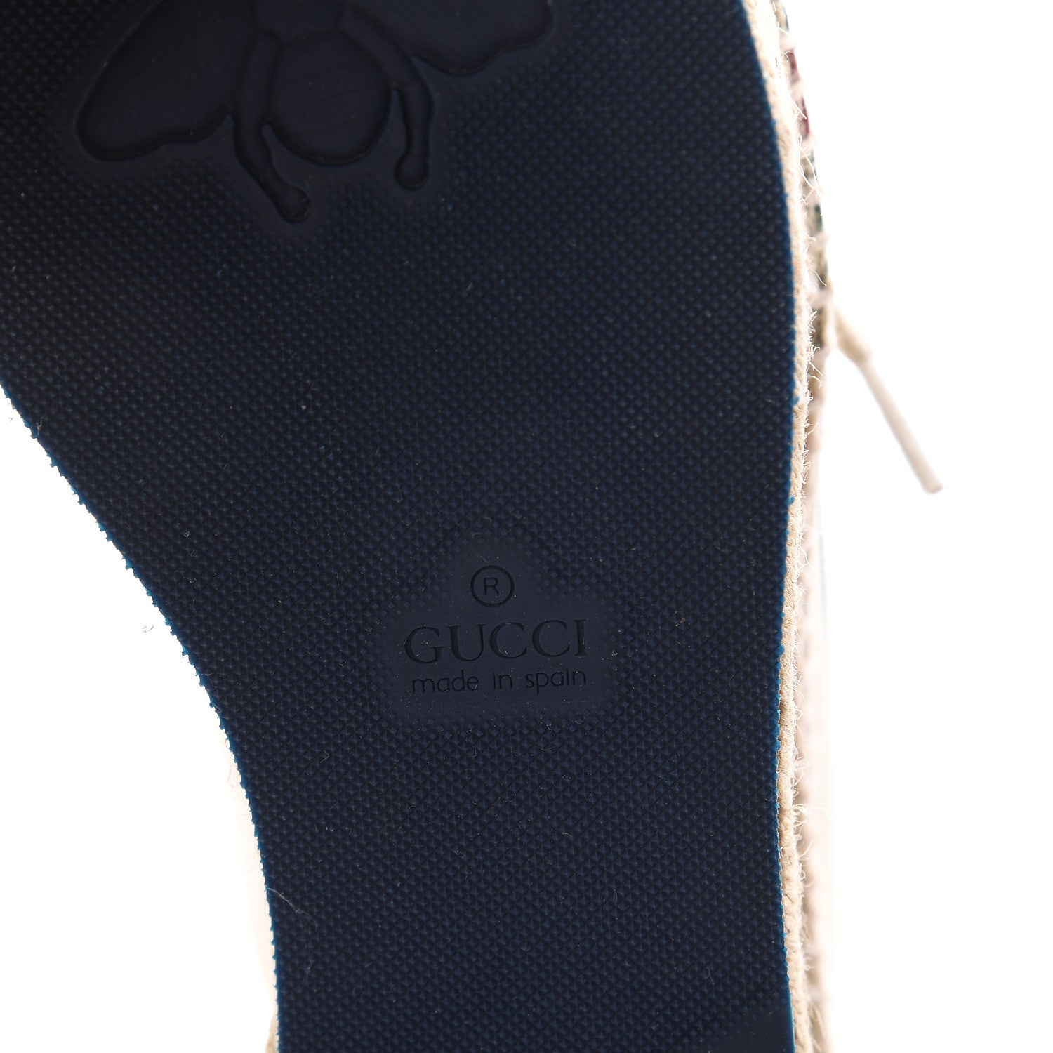 Gucci Canvas Logo Lace-Up Platform Espadrilles 37.5 Greggio Grege 7 of 7