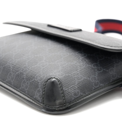 Gucci GG Supreme Monogram Web Slim Belt Bag Black Grey 10 of 11