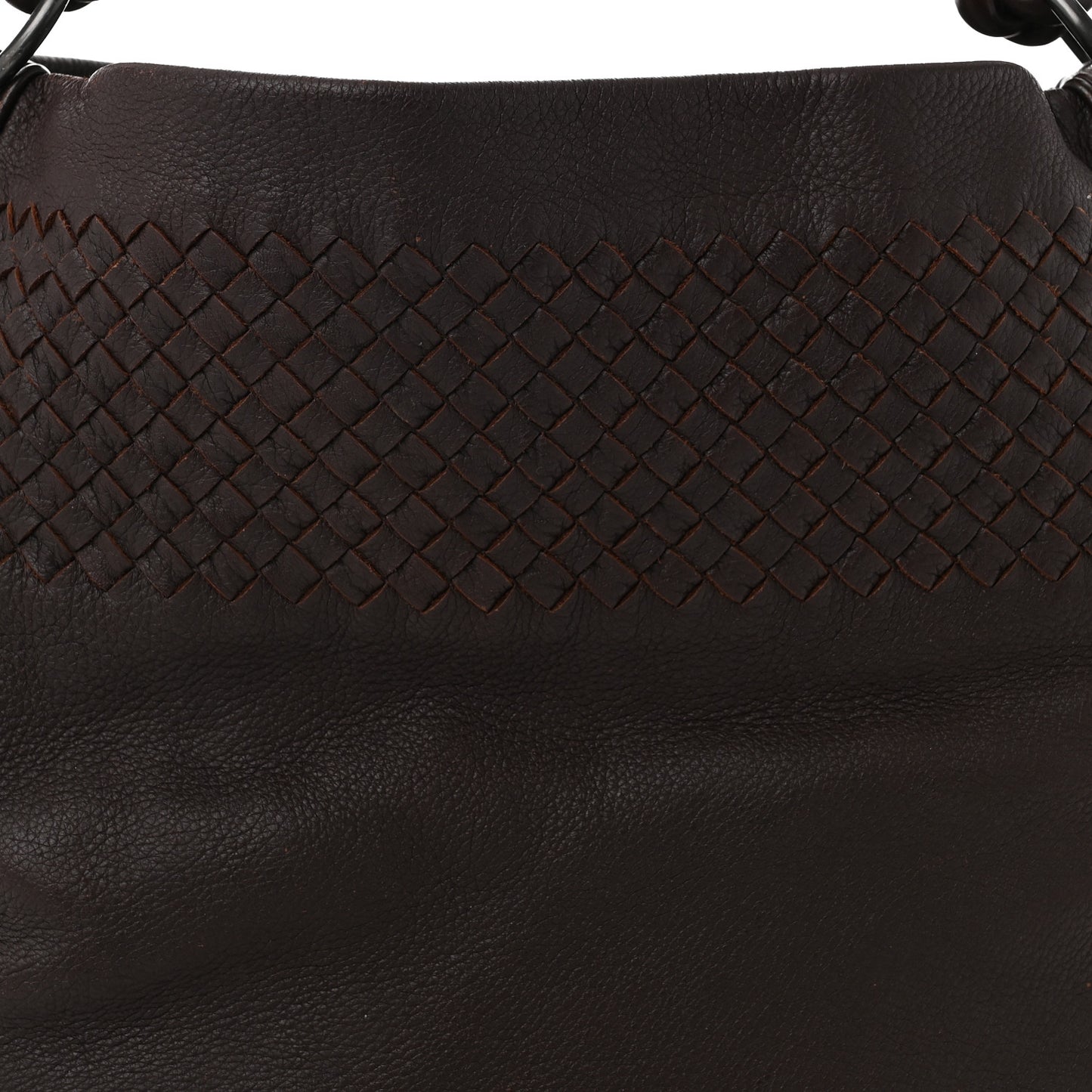 Cervo Intrecciato Shoulder Bag Ebano