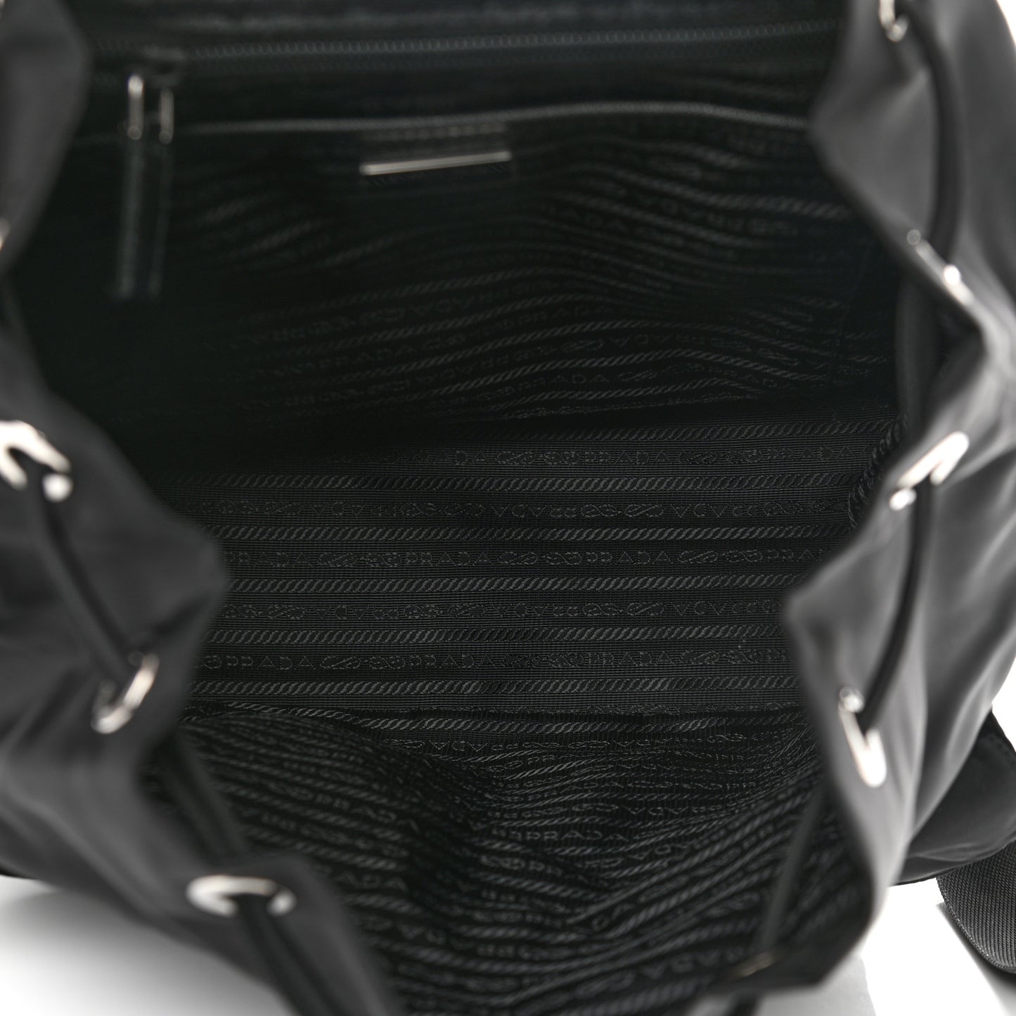 Tessuto Nylon Saffiano Medium Backpack Black
