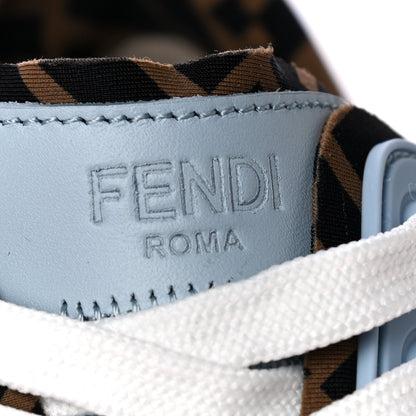 Fendi Canvas Lycra TPU FF Womens Fendi Force Low Top Sneakers 39 Sky Tobacco Black 8 of 11