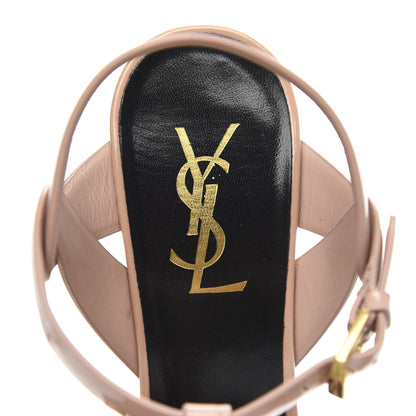 Saint Laurent Patent Tribute 75 Platform Sandals 37.5 Pale Pink 6 of 9