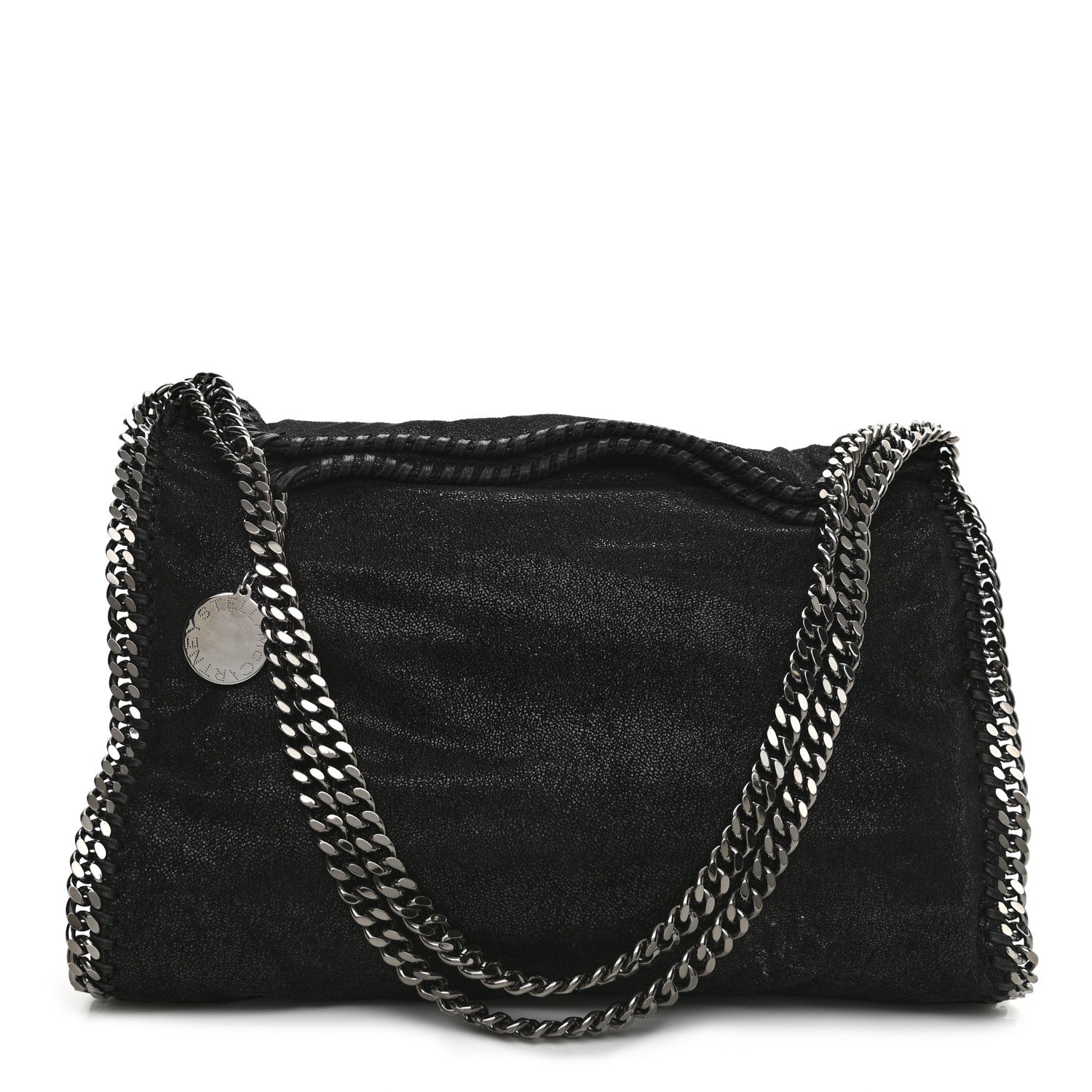Stella McCartney Shaggy Deer Small Falabella Fold Over Tote Black 1 of 8