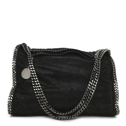 Stella McCartney Shaggy Deer Small Falabella Fold Over Tote Black 1 of 8