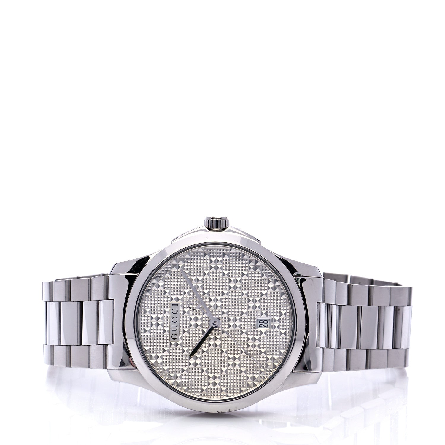 Gucci Stainless Steel 38mm G-Timeless Diamante Quartz Watch 2 of 6