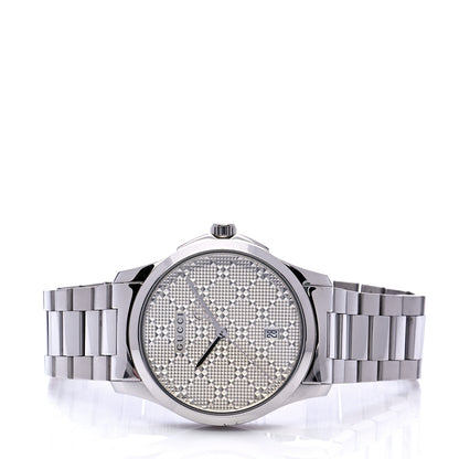 Gucci Stainless Steel 38mm G-Timeless Diamante Quartz Watch 2 of 6