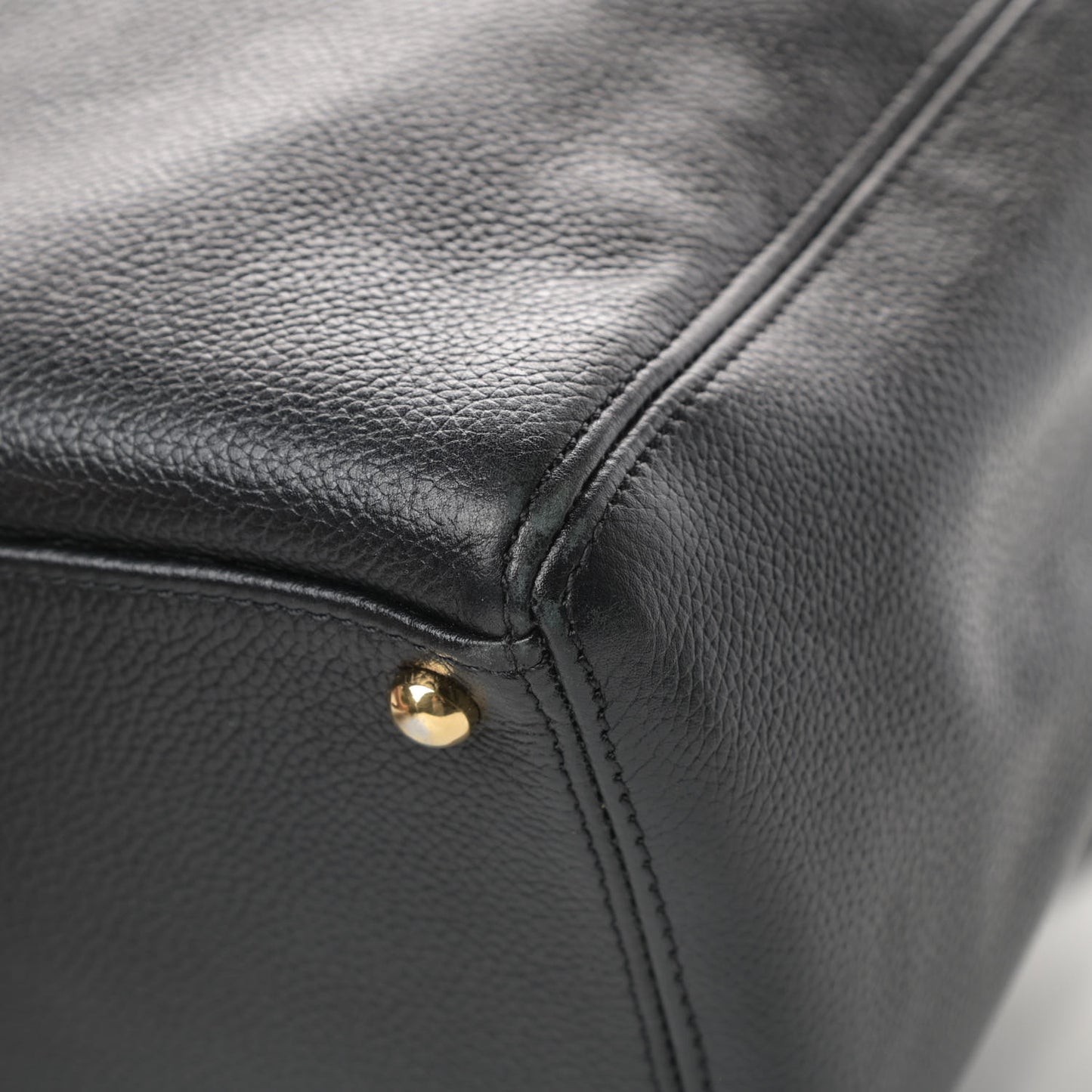 Calfskin Cerf Shopper Tote Black
