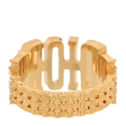 Christian Dior Metal Crystal DIO(R)EVOLUTION Ring 54/7 Gold 3 of 4