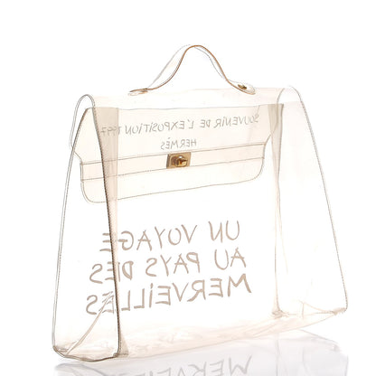 Hermes Vinyl Souvenir De L'Exposition Kelly Transparent 3 of 8