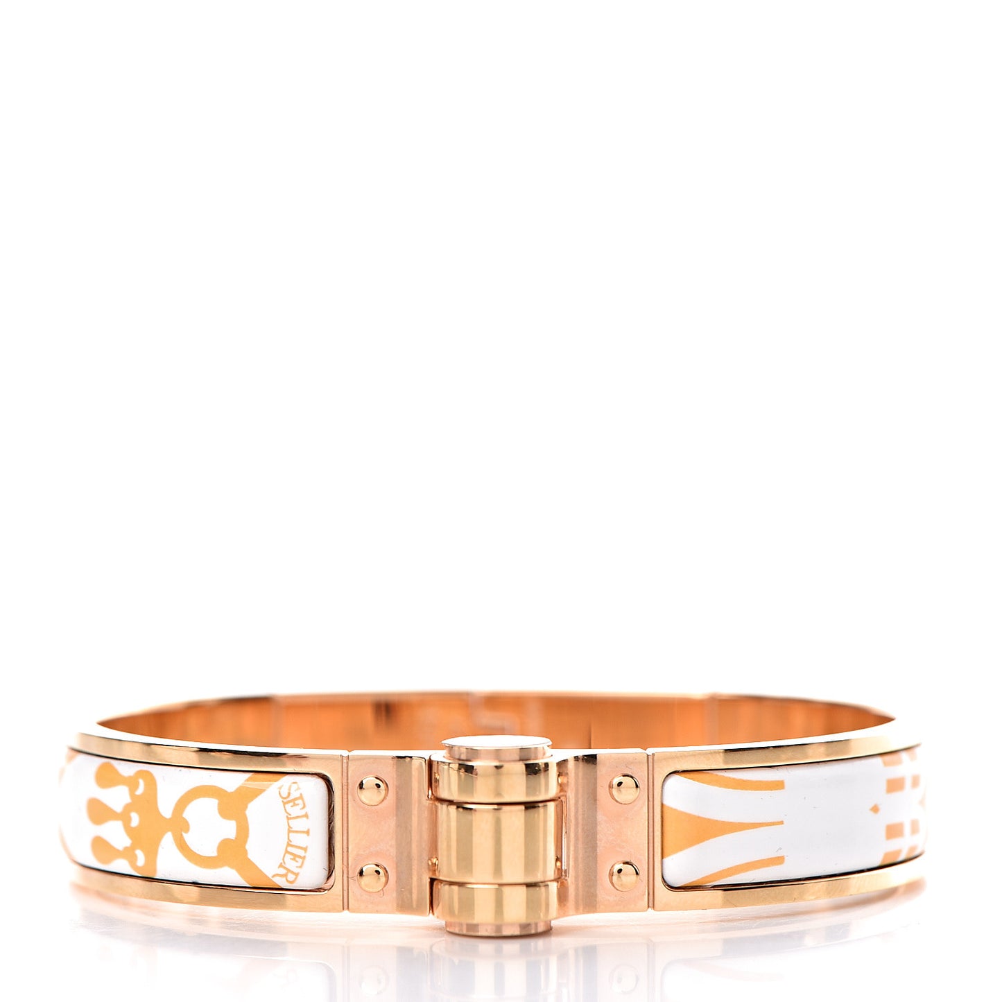 Enamel Printed Narrow Mors A Jouts Tatoo Hinged Bracelet M
