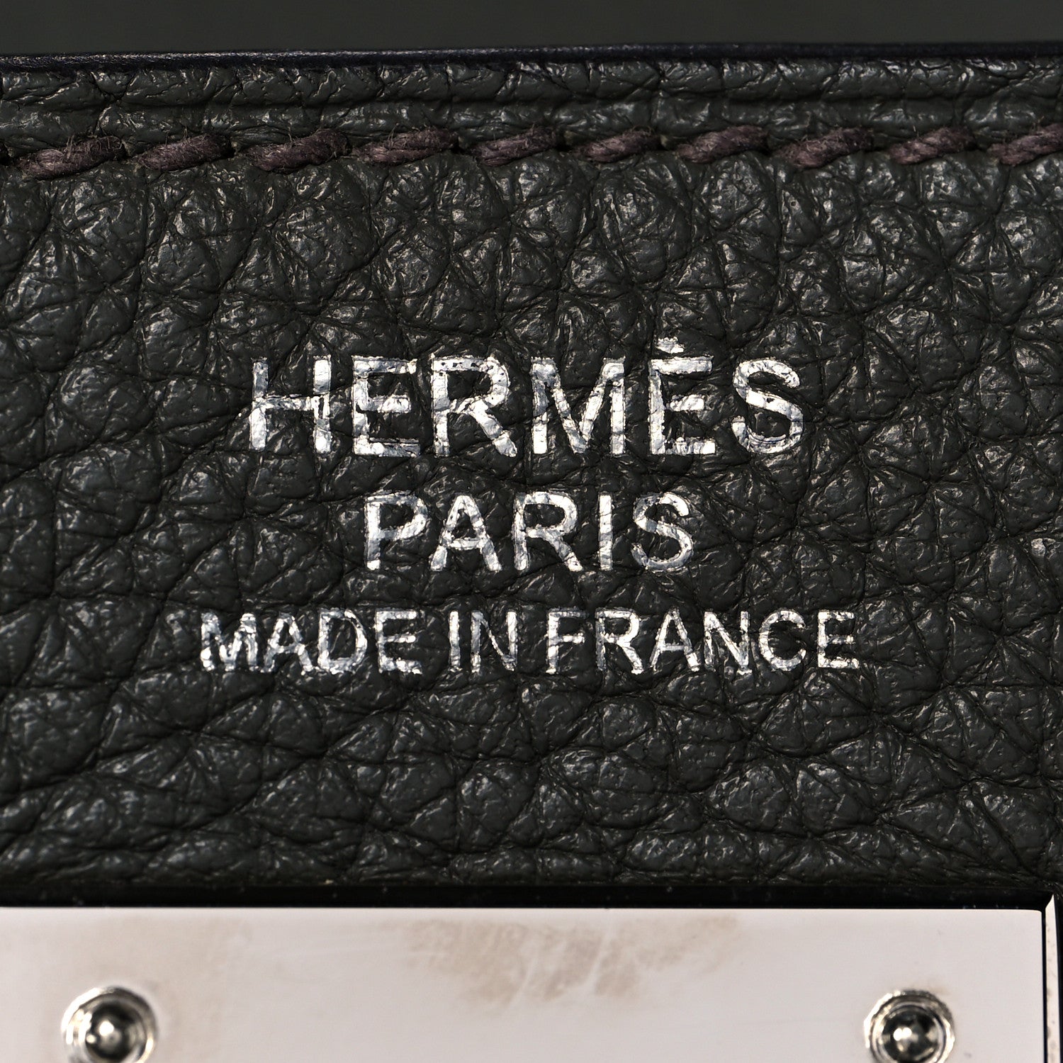 Hermes Taurillon Clemence Kelly Retourne 32 Vert De Gris 22 of 41