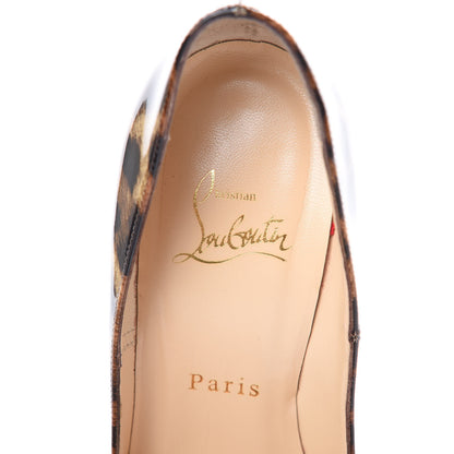 Christian Louboutin Patent Leopardino So Kate 120 Pumps 37 Brown 6 of 13