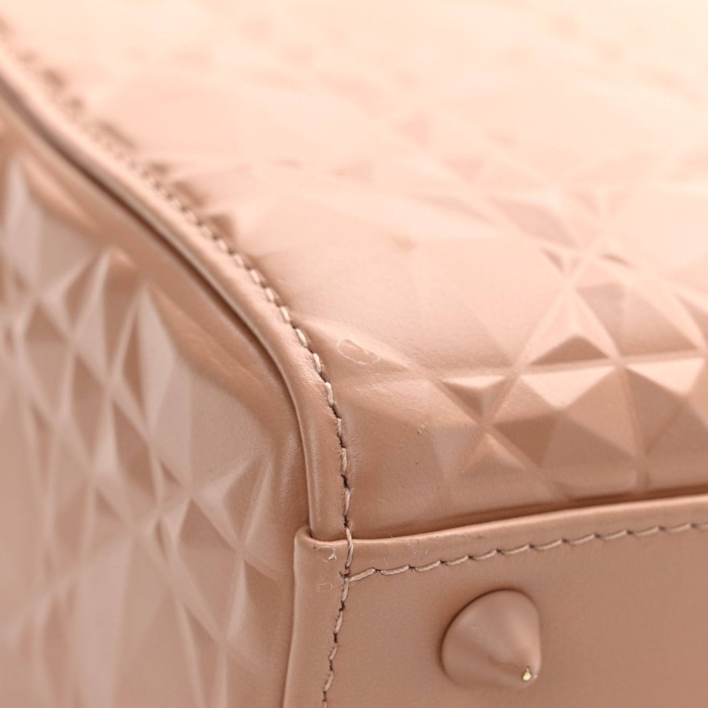 Calfskin Cannage Diamond Small My ABCDior Lady Dior Rose Des Vents