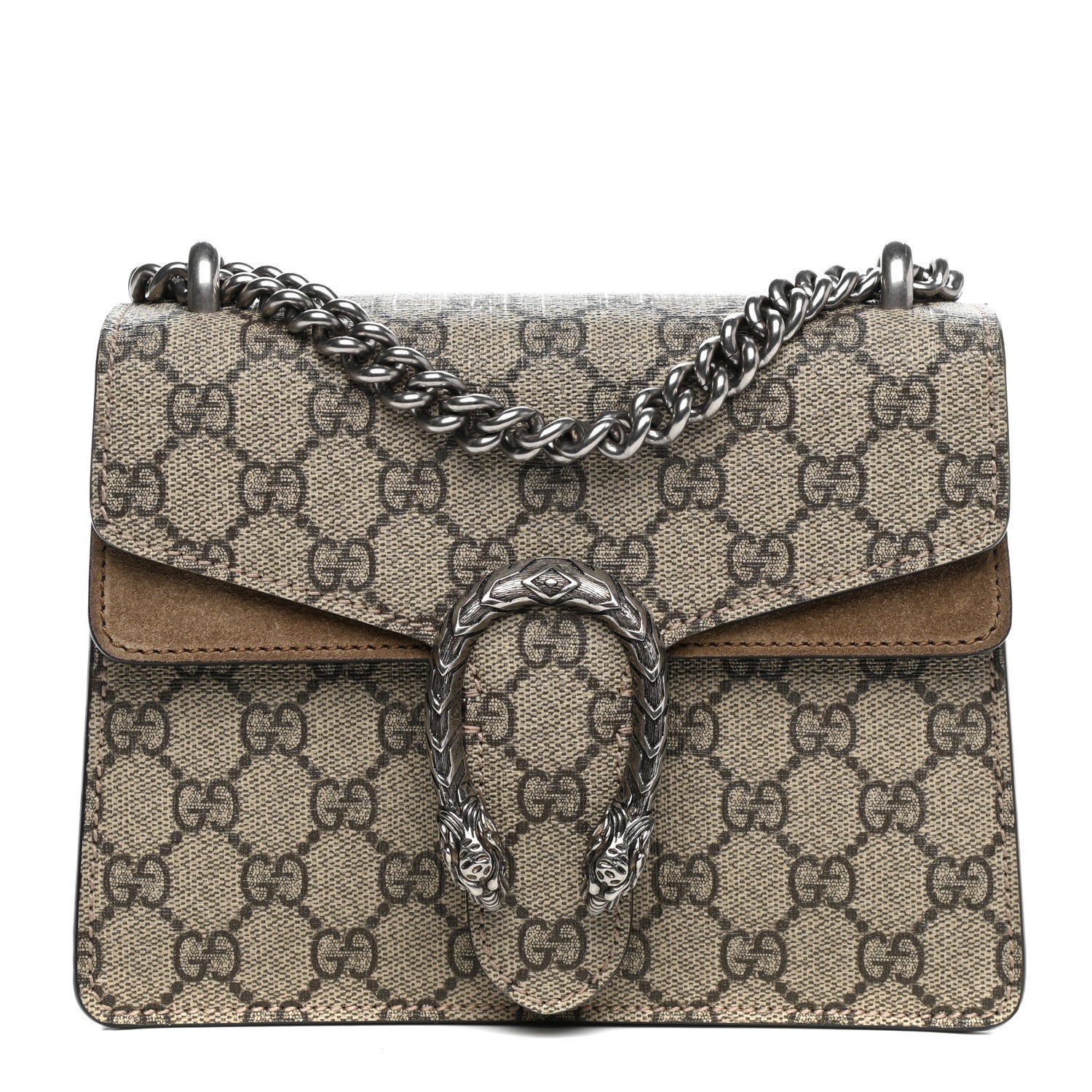 Gucci GG Supreme Monogram Mini Dionysus Shoulder Bag Taupe 1 of 11