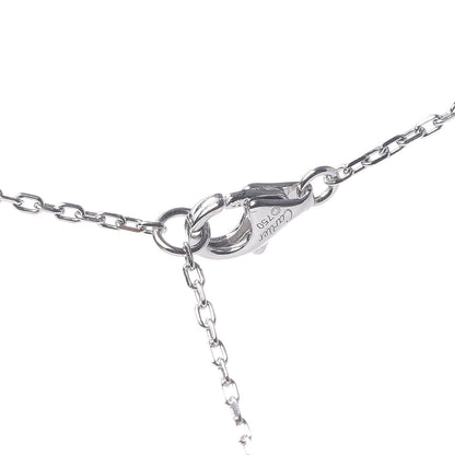 Cartier 18K White Gold Diamond Legers 3 Heart Motif Necklace 4 of 5