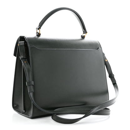 Saint Laurent Grain de Poudre Medium Classic Monogram Cassandra Top Handle Dark Green 3 of 12