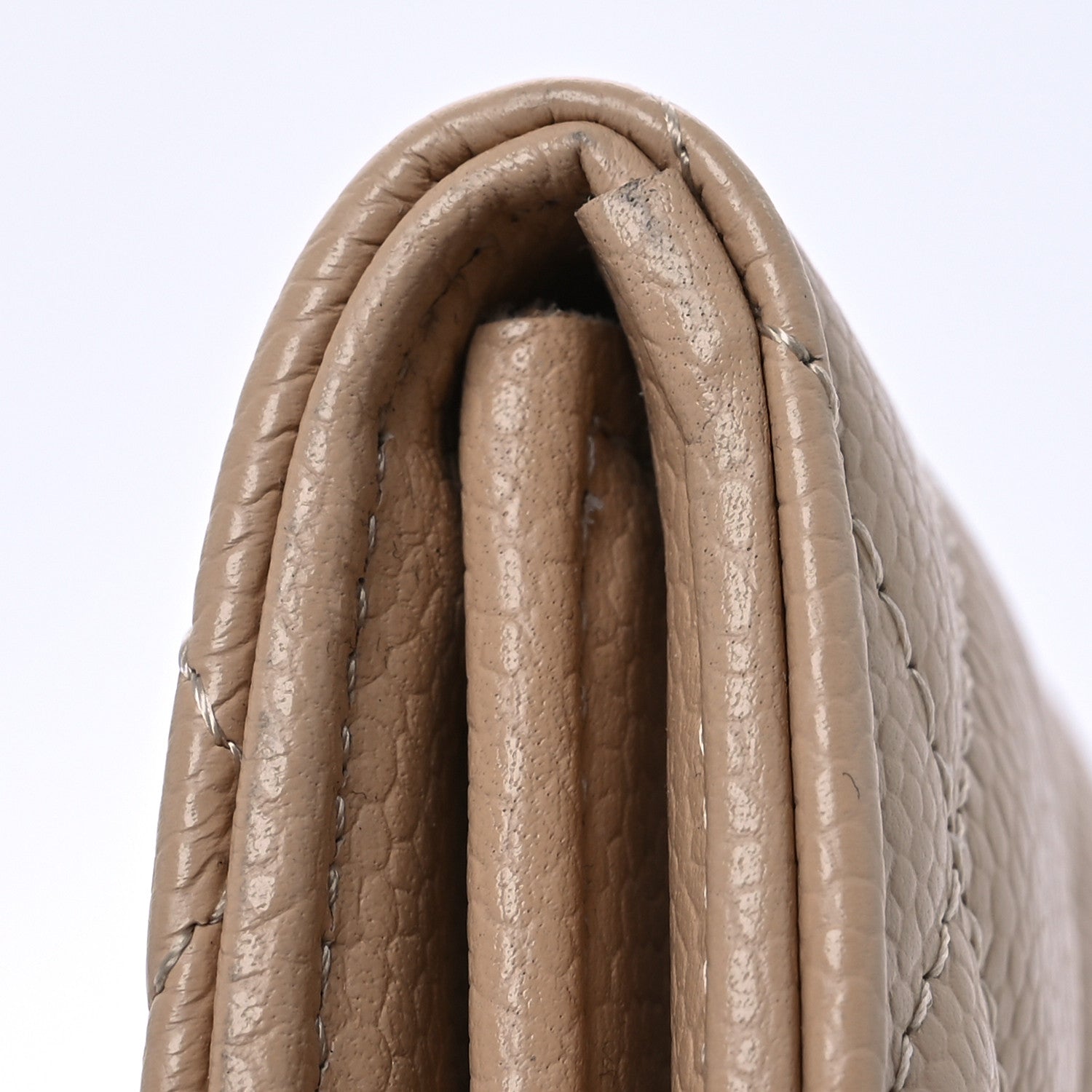 Chanel Caviar Quilted Large Gusset Flap Wallet Beige 9 of 9