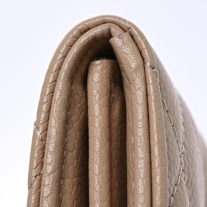 Chanel Caviar Quilted Large Gusset Flap Wallet Beige 9 of 9