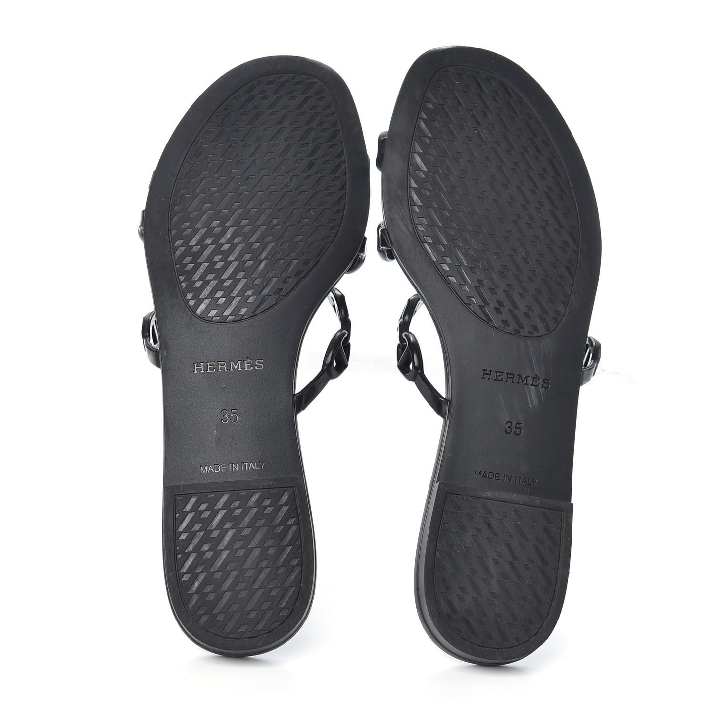 Rubber Chaine d'Ancre Rivage Sandals 35 Black