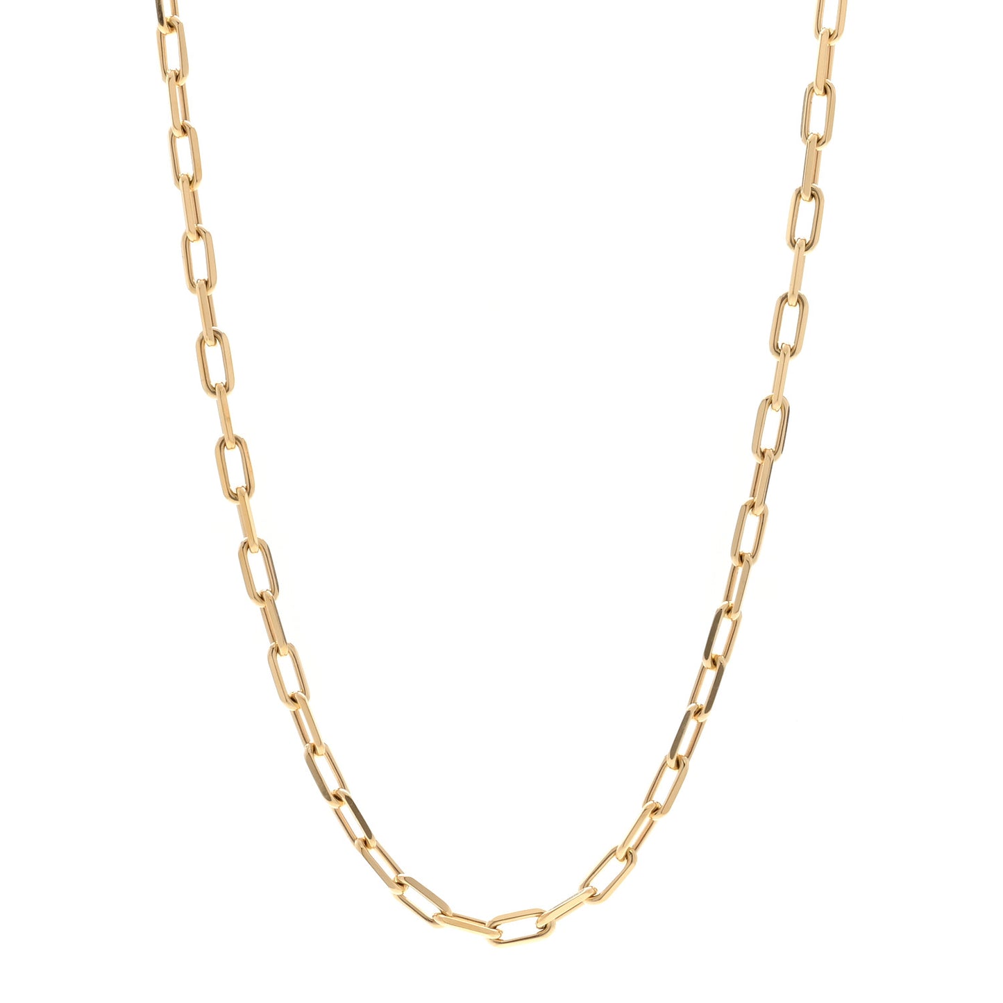 18K Yellow Gold SM Santos De Cartier Link Necklace 22"