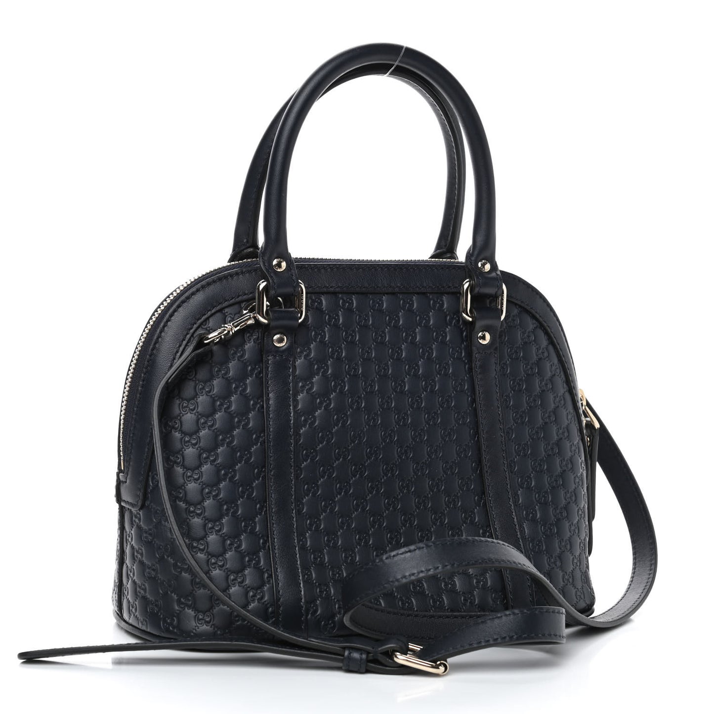 Soft Microguccissima Mini Dome Bag Blue