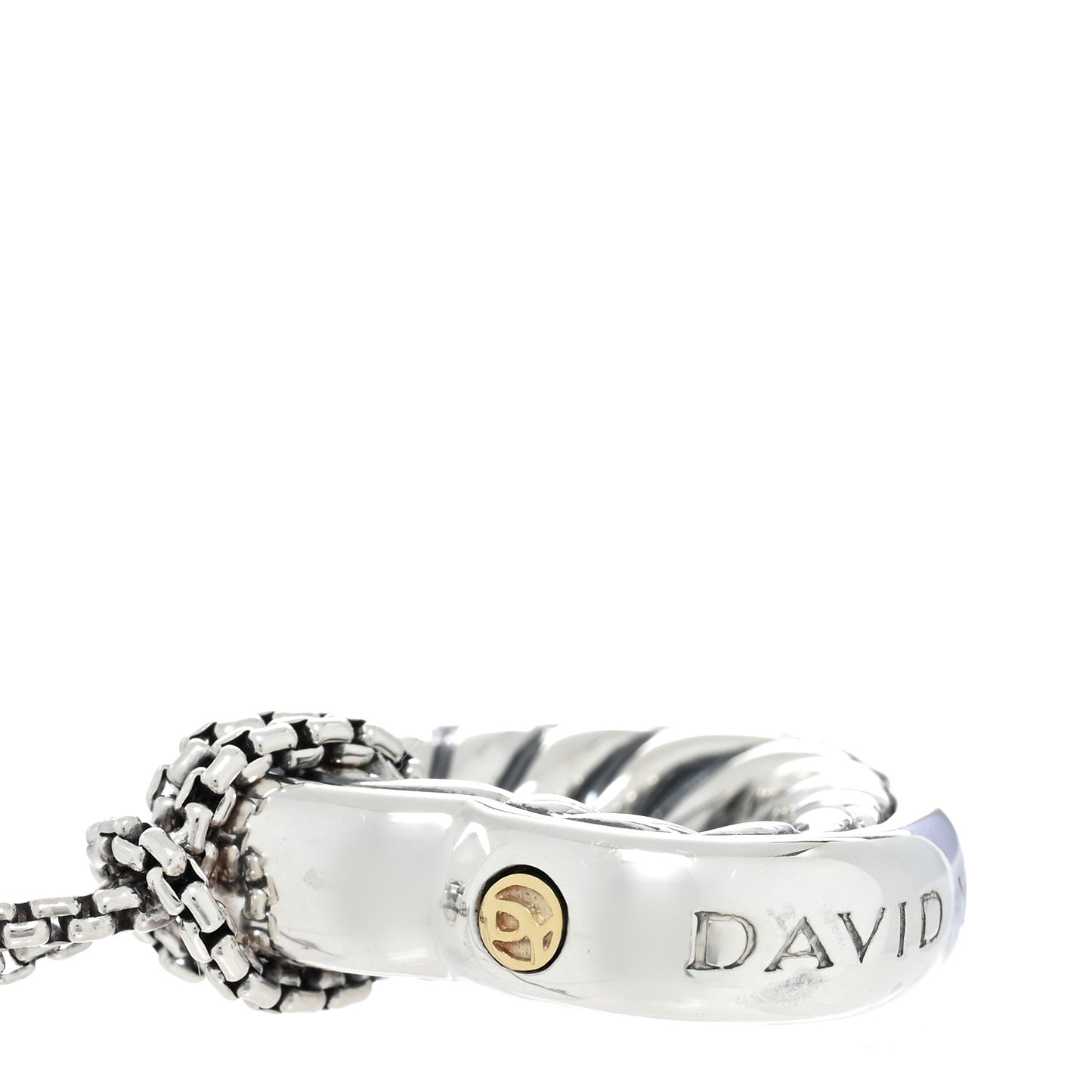 Sterling Silver Open Heart Cable Necklace