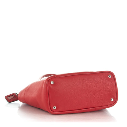 Prada Vitello Daino Side Pocket Tote Rosso 4 of 9