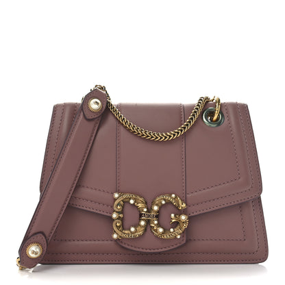Dolce & Gabbana DOLCE GABBANA Smooth Calfskin Small DG Amore Envelope Bag Pink 1 of 9