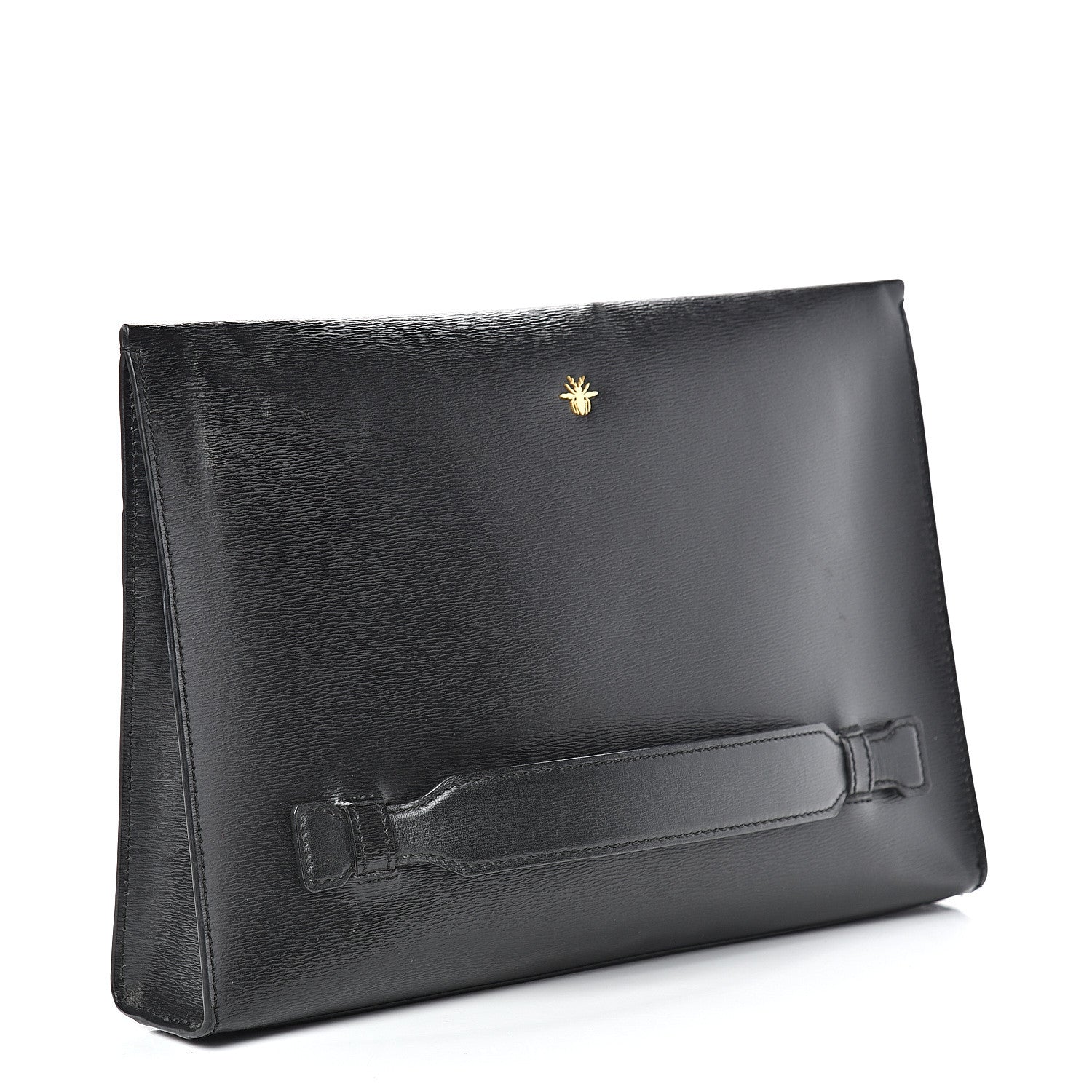 Christian Dior Calfskin Bee Pouch Black 2 of 10