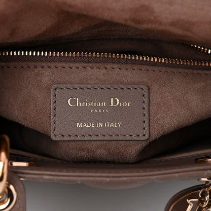 Christian Dior Lambskin Cannage Small My ABCDior Lady Dior Warm Taupe 6 of 12