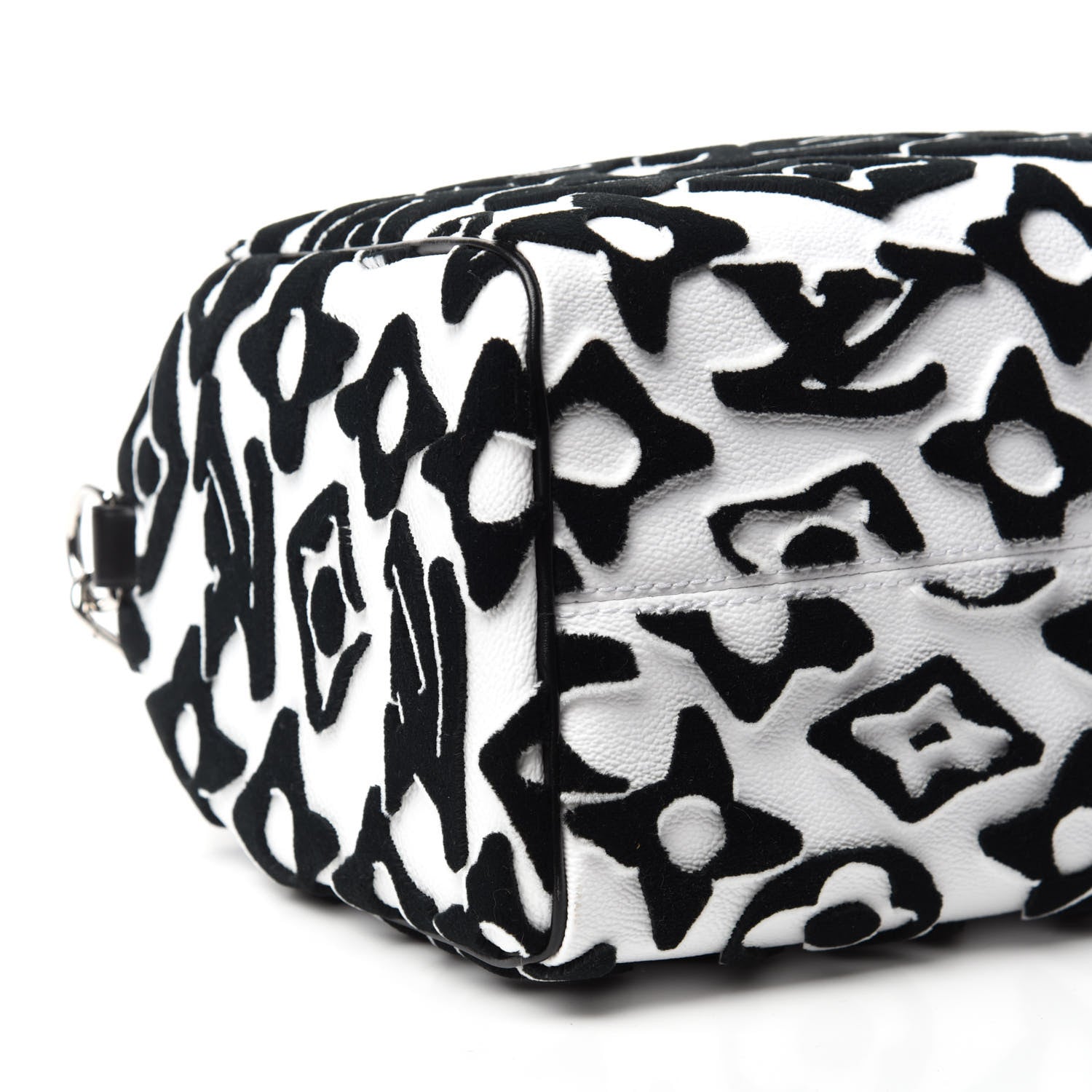 Louis Vuitton X UF Tufted Monogram Speedy Bandouliere 25 White Black 6 of 10