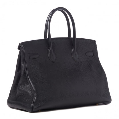 Hermes Taurillon Clemence Birkin 35 Black 2 of 31