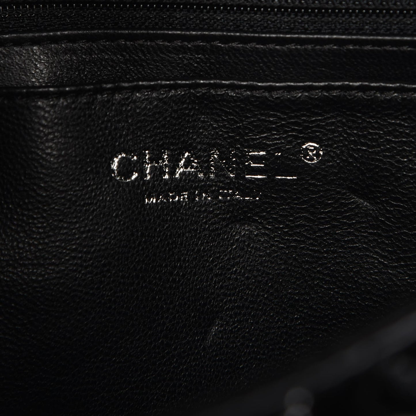 Patent Quilted Jumbo Single Flap Black