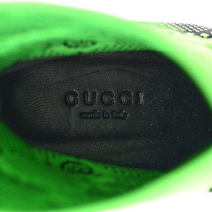 Gucci Technical Jersey Knit GG Monogram Square G 75mm Ankle Boots 36.5 Black Neon Green 7 of 7