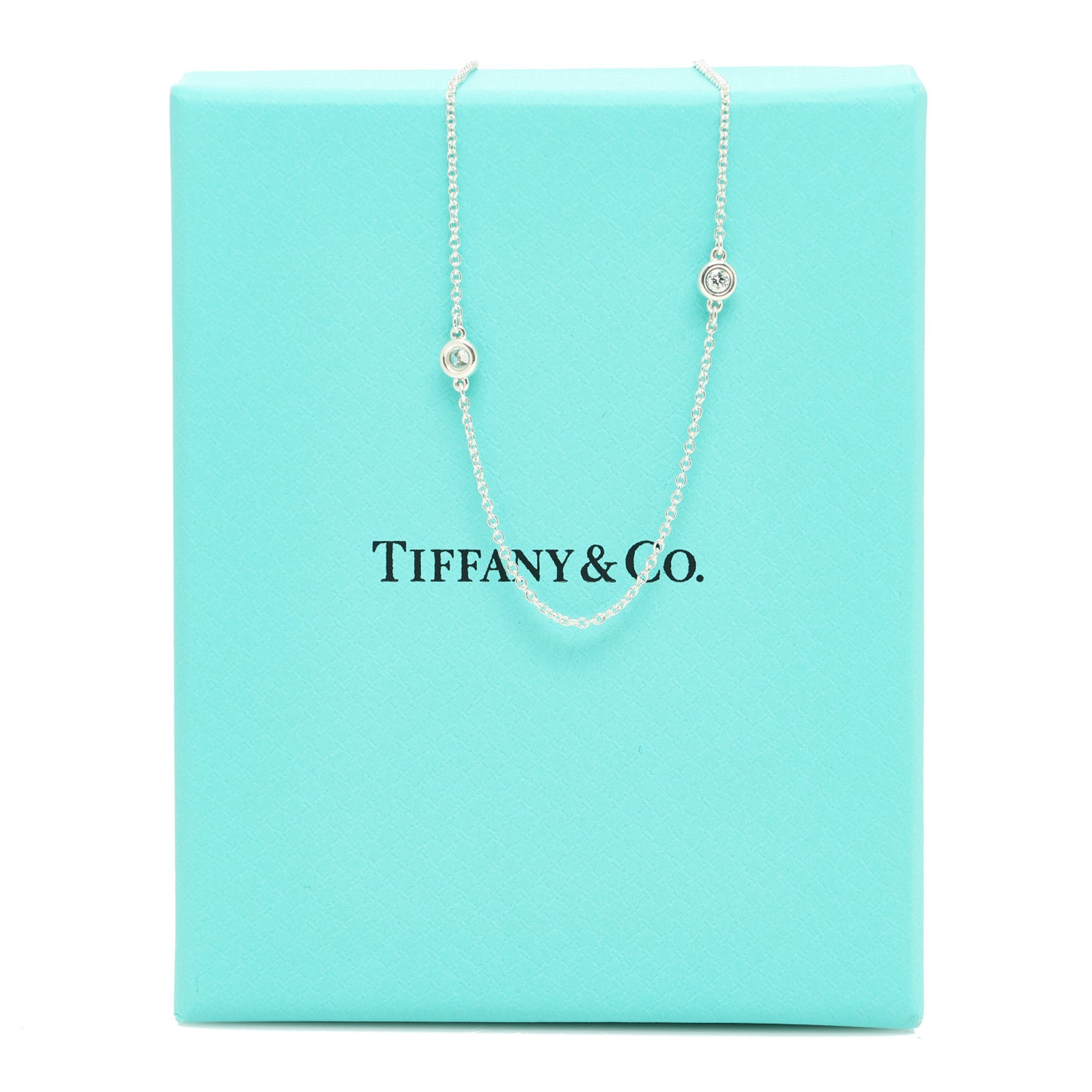 Sterling Silver Diamond .25ctw Elsa Peretti Diamonds by the Yard Five Station Necklace