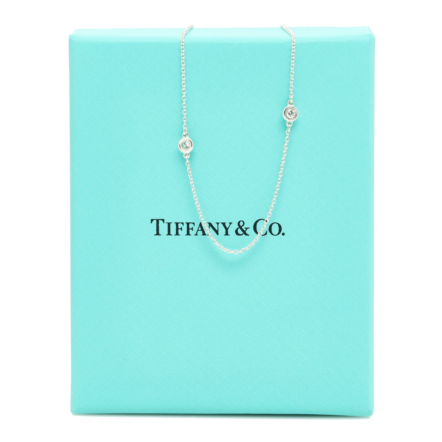 Tiffany Sterling Silver Diamond .25ctw Elsa Peretti Diamonds by the Yard Five Station Necklace 5 of 6