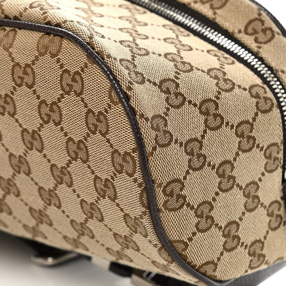 Gucci Monogram Dollar Calfskin Waist Pouch Beige Ebony Testa di Moro Marrone Scuro 10 of 10