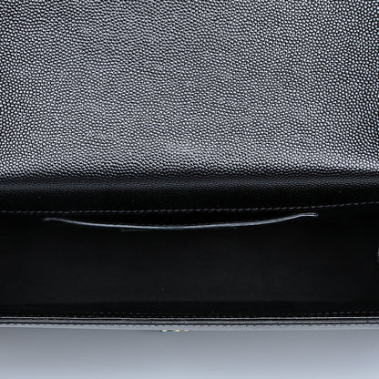 Saint Laurent Grain De Poudre Medium Classic Monogram Kate Satchel Black 5 of 6