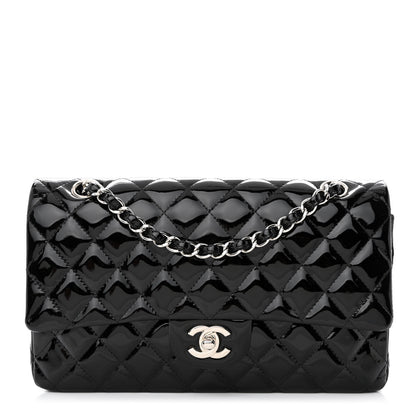 Chanel Patent Quilted Medium Double Flap Black 1 of 13