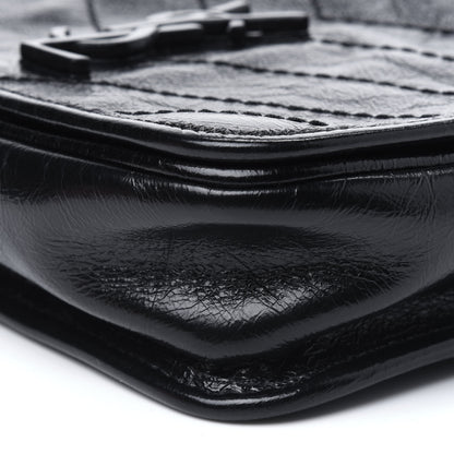 Saint Laurent Crinkled Calfskin Matelasse Monogram Niki Chain Wallet Black 23 of 33