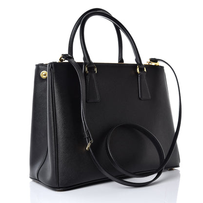 Prada Saffiano Medium Galleria Double Zip Tote Black 4 of 10