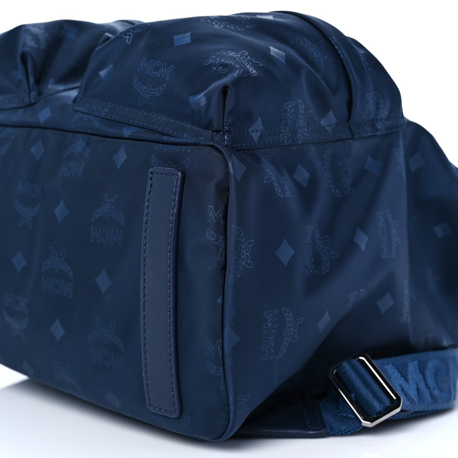 MCM Nylon Monogram Small Tivitat Two-Pocket Backpack Blue 9 of 9