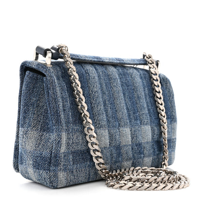 Burberry Denim Quilted Check Small Lola Bag Blue 3 of 10