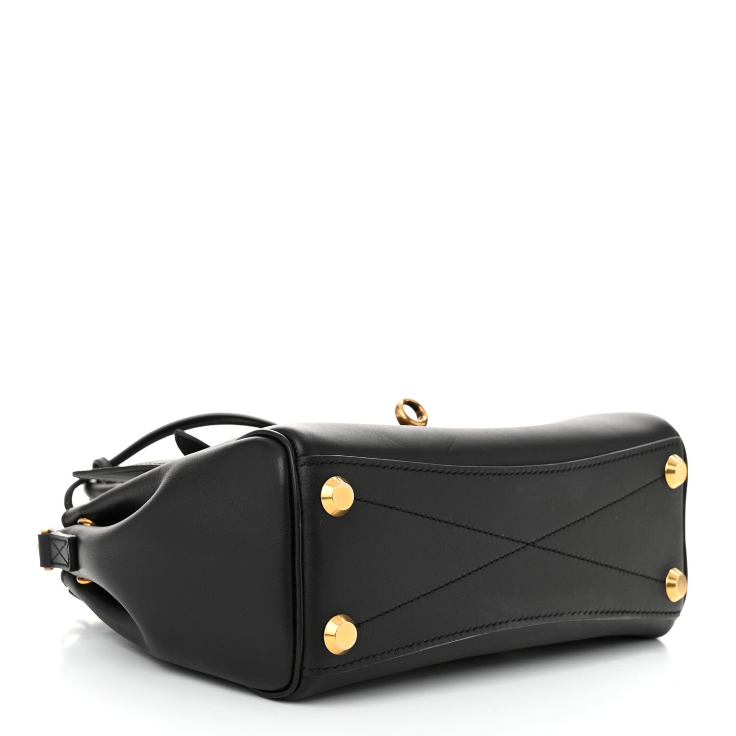 Smooth Calfskin Mini Bel Air Carry All Bag Black