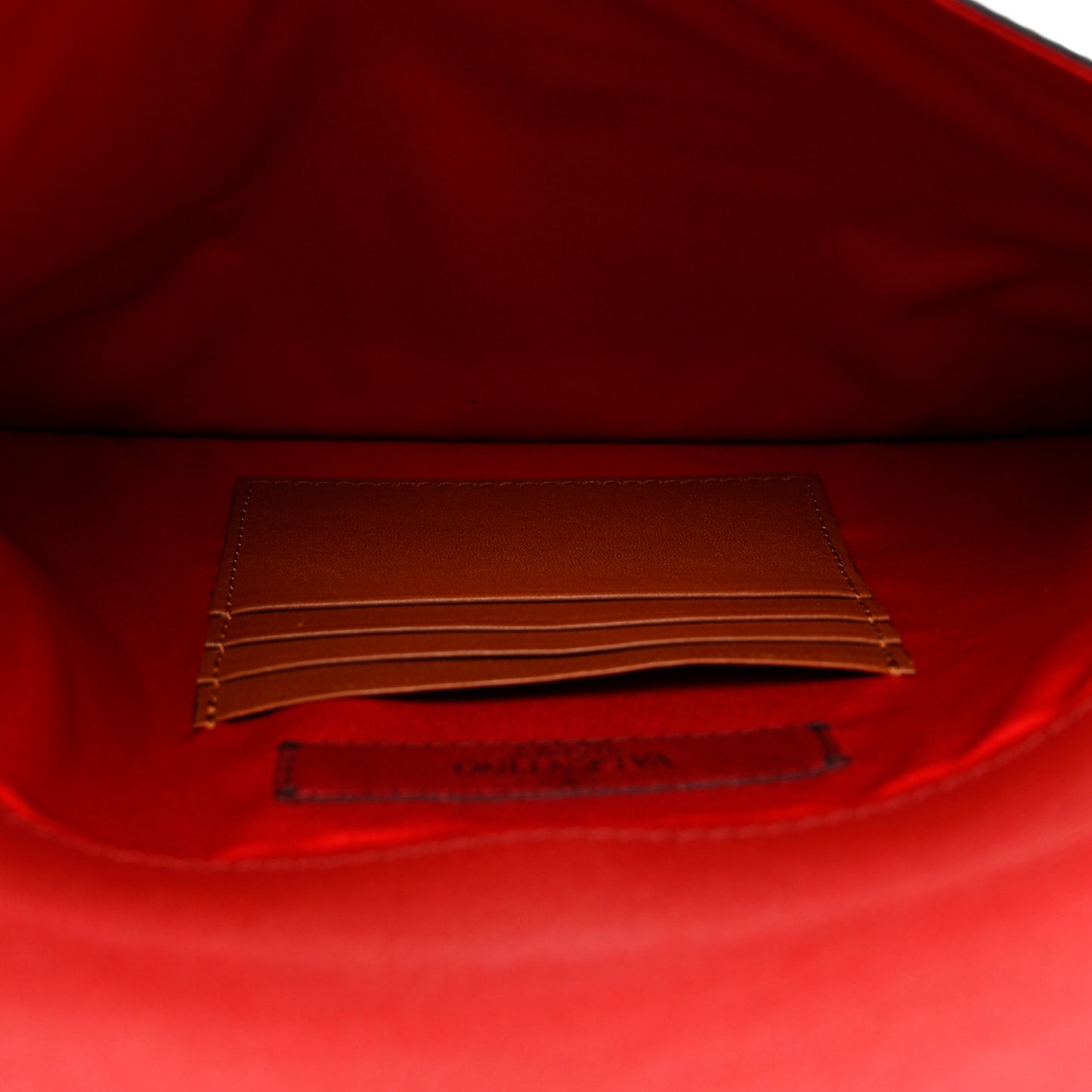 Vitello Color Block Rockstud Envelope Clutch Pure Blue Light Ivory Red