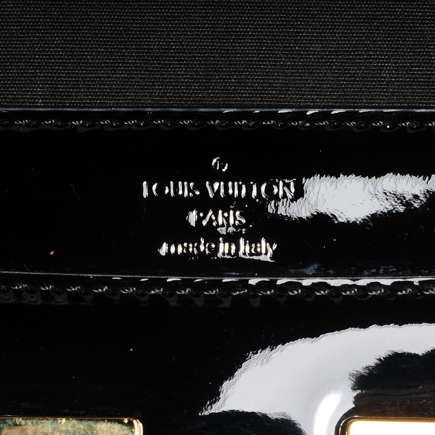 Patent Louise Clutch Black